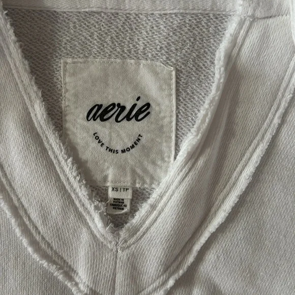 Aerie Classic White oversized hoodie EUC - Picture 2 of 3